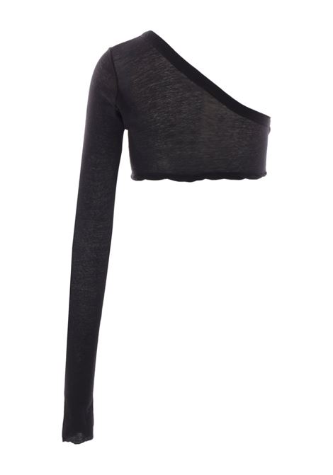 Black ziggy one-sleeve top Rick owens - women RICK OWENS | RP01E7215UC09